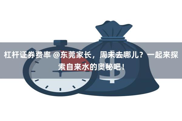 杠杆证券费率 @东莞家长，周末去哪儿？一起来探索自来水的奥秘吧！